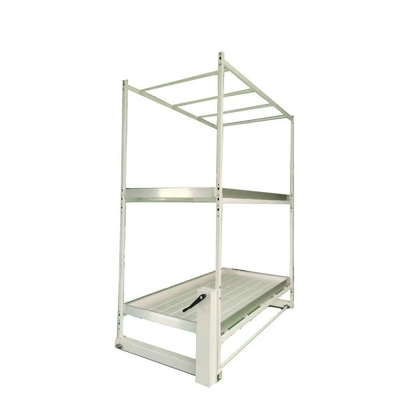 4'X8' Mobile Vertical Multi Cucumber Growing Rack Greenhouse Indoor Ebb And Flow Rolling Tables